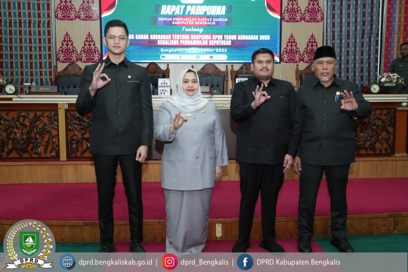 Melalui Rapat Paripurna, DPRD Bengkalis Setujui APBD 2026