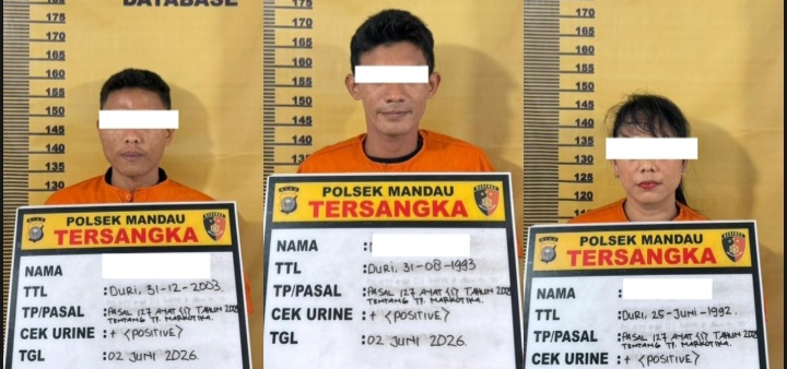 Kanal Aduan "Lapor Pak Kapolres" Bikin Ketar-ketir Sindikat Bengkalis. Lagi, Tiga Orang Pengkonsumsi Sabu Ditangkap