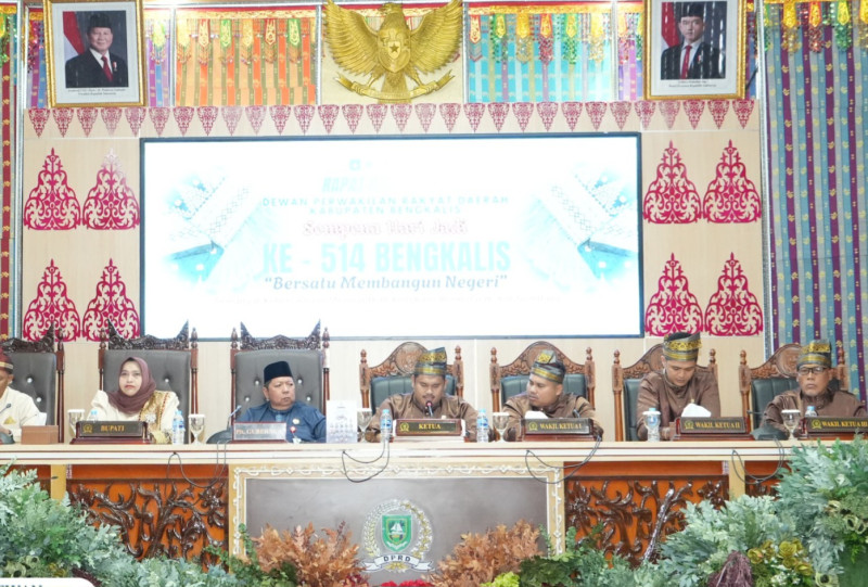 DPRD Teguhkan Semangat Membangun Negeri Junjungan saat Paripurna Hari Jadi ke-514 Bengkalis